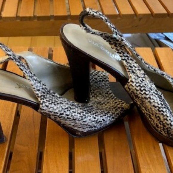 Via Ccndotti High Heel Slingbacks, size 9.5 - Picture 1 of 6